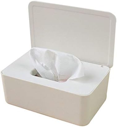 Lophome Paper Towel Box,Tissue Storage Box Case Wet Wipes Dispenser Holder with Lid for Home Office Desktop Table