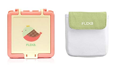 Flexa Cheese Case + Ice Pouch Set Chees Storage for Baby Food Cooling (Pink Bird)