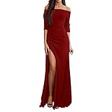 ANJUNIE Maxi Dress Women Off Shoulder Dresses High