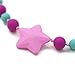 Star Silicone Oral Sensory Autism Chewable Chew Necklace 20'' - Bitey Beads (Pink Star)