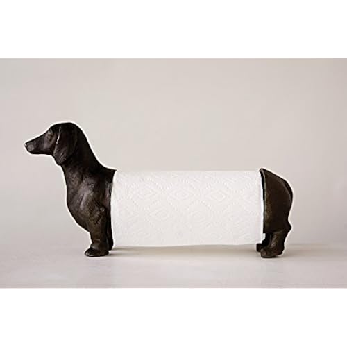 Creative Co-Op Resin Dog Paper Towel Holder, Black Home & Kitchen, Kitchen & Dining, Storage & Organization, Countertop & Wall Organization, Paper Towel Holders