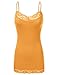 JJ Perfection Women's Adjustable Spaghetti Strap Lace Trim Cami Tunic Tank Top