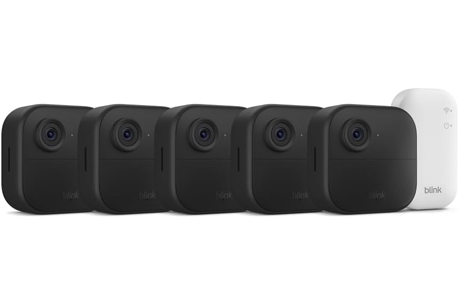 Blink Outdoor 4 – Wireless smart security camera, two-year battery life, 1080p HD day and infrared night live view, two-way t