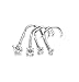Jstyle 20G 8 Pcs Stainless Steel Nose Rings Studs Screw Piercing Body Jewelry 1.5mm 2mm 2.5mm 3mm