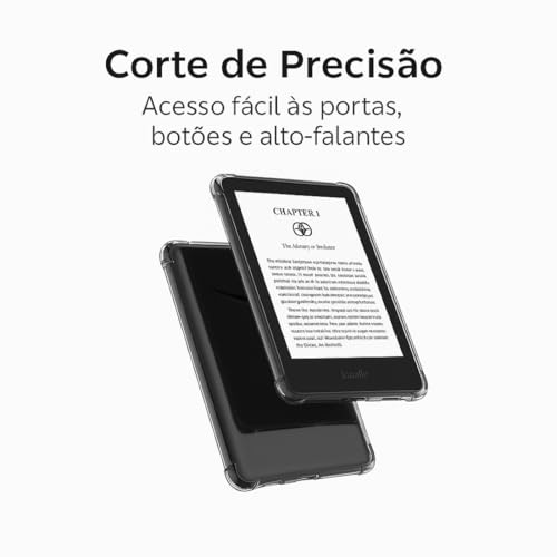 Capa Para Kindle 11ª Geração 6” (Modelos 2022 e 2024 – C2V2L3 e RS23CV) – TPU Flexível – Cantos Reforçados – Ultrafina, Leve e Antichoque – Transparente
