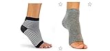 Freetoes Toeless Sock X 2 Pair (1- Grey ,1-Black/White Stripe)