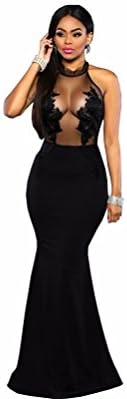 Carolina Dress Vestidos Ropa De Moda 2017 Para Mujer De Fiesta y Noche Elegante (M, Black) VE0021