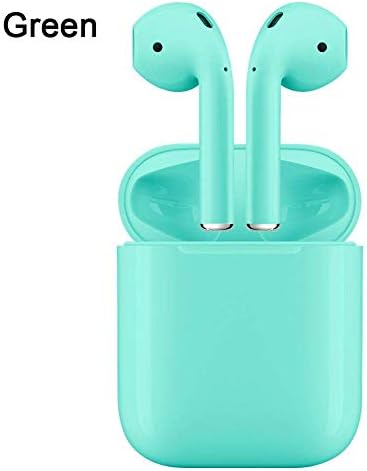 Mialice i12 TWS Wireless Bluetooth Earphones True Touch Earphone Bluetooth 5.0 Earbuds Sports Sweatproof Headset for All Smart Phone (Green)