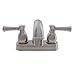 Dura Faucet RV Designer Two Handle Arc Spout Bathroom Faucet (Brushed Satin Nickel) - for Recreational Vehicles, Motorhomes, Travel Trailers and More