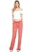 Celebrity Pink Women's Wide Leg Linen Pants (M, Coral)