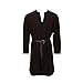 ZJYST Adult Men Medieval Tunic LARP Viking Pirate Renaissance Halloween Cosplay Costume Shirt (Large, Brown)