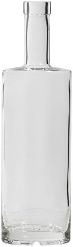 375ml Oval Clear Glass Liquor Bottle (Case of 12)