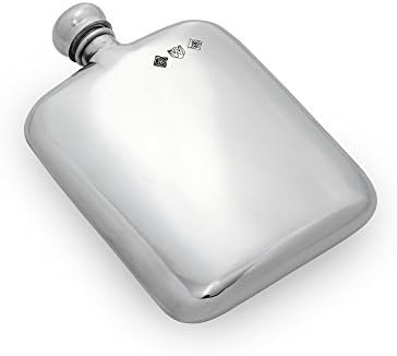Slim line Sayers London Handmade Classic 2??oz Pewter Engravable Hip Flask by Sayers London