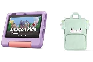 Amazon Fire 7 Kids Tablet Sleeve Bundle â€” Bundle includes Amazon Fire 7 Kids tablet, 16GB, Purple & Axolotl Carrying Case
