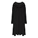 Xuan2Xuan3 Womens Kangaroo Pockets Loose Hoodies Sweatshirts Outerwear Coat Dress, Black, XXX-Large