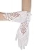 Sumind Girls Satin Gloves Kids Size Formal Gloves Bow Knot Pearl Glove for Wedding Pageant Parties (Style 2, M Size)