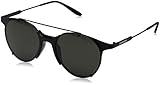 Carrera Men's Ca128s Round Sunglasses, Matte Black/Brown Gray, 52 mm