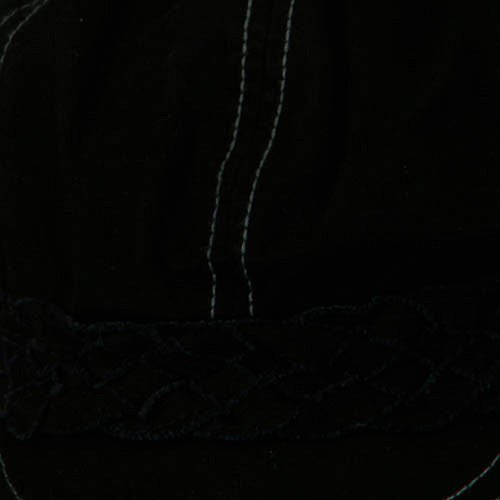 Ladies Brushed Canvas Newsboy Hat - Black OSFM