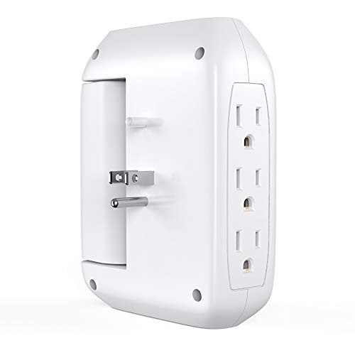 ONSMART Wall Tap Swivel Surge Protector 6-Outlet Power Strip 2 USB Charger, Portable Wall-Mount Socket, Smart Charging for Home, The Office, Travel