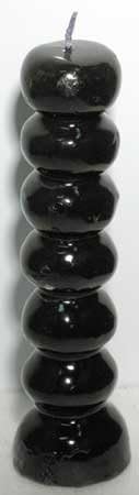 Black Seven Knob Candles