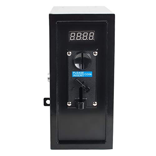 Pevor Coin Operated Timer Control Power Supply Box Coin Acceptor Programmable Control Coin Acceptor Multi Coin Selector for Vending Machine Electronicial Device 110V USA Warehosue (Black)
