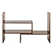 MyGift Adjustable Brown Solid Wood Desktop Storage Organizer Display Shelf Book Rack, Home Office Desk Decor Bookshelf
