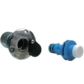hose jabsco stainless marine fitting water steel connector flush npt deck mount inlet female
