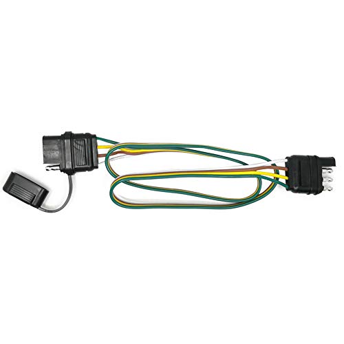 CARROFIX Trailer 4 Wire Plug 32" inch 4 Pin Flat Wire Extension Male
