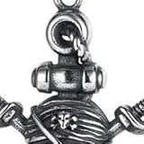 Prate Con Pendant Skull and Bones Necklace, Prates Medallon, Mens Prate Con Pendant Skull and Bones Necklace, Prates Medallon, Mens
