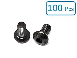 iexcell 100 Pcs M3 x 6 Thread Pitch 0.5 mm Alloy