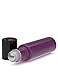 6 Pack - Empty Roll on Glass Bottles [Stainless Steel Roller] 10ml Refillable Color Roll On for Fragrance Essential Oil - Metal Chrome Roller Ball - 10 ml 1/3 oz - Purple Color