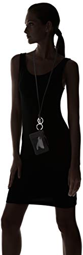 Zip ID Case with Lanyard, ID Case Wallet with Lanyard, Badge ID Holder and Lanyard, Lanyards with Wallet (Black)