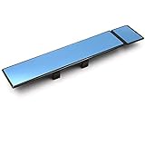 PME Rear View Mirror, Universal Car Truck Mirror Interior Panoramic Wide Angle Mirror Removable (Blue Convex Mirror, 14.6