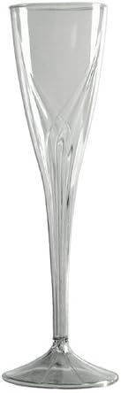 Plastic Champagne Glasses Classicware 5oz 1 Piece Design 10 per Pack