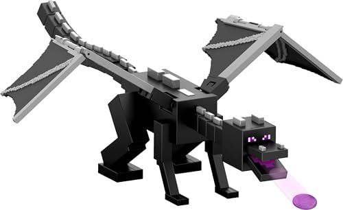 Mattel Minecraft Dragon’s Breath Ender Dragon Action Figure with 10 Discs, Gian…