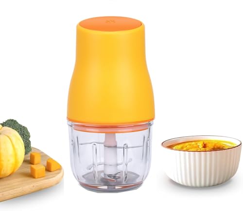 CENXI Baby Food Processor, 300ml Capacity, White, 6-Blade Plastic, 200W, Borosilicate Glass Cup, Non-Slip Base, Multi-Function, Easy to Clean