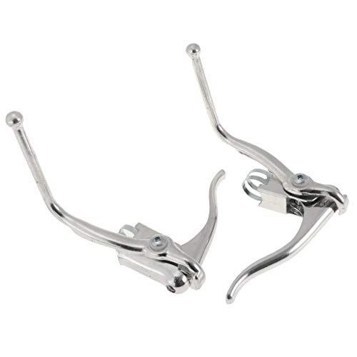 Baosity 1 Pair Vintage Road Bike Safety Dual Brake Levers Racing Mountain Bicycle Drop Bars 22.2mm Handbrakes