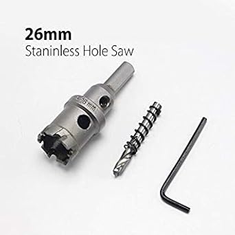 Generic High Quty 26mm 1.02" Hard Alloy Metal Hole Saw Core Drill Bit Drill Bit for Metal Working Universal Type