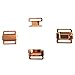 20Pcs/lot 12mm Craft Rose Gold Metal Rectangle Tape Closure Hook & Clasp Waist Extenders Sewing On Clothes Bra Clip Hooks