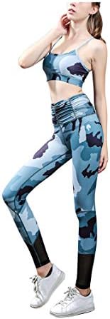 AMDXD Running Suit Spandex Fitness Suits Set Activewear Sets for Women Quick Drying Camouflage Digital Printing