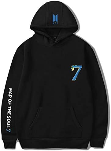 Map of the soul 7 Hoodie Sweatshirt BTS Hoodie Jimin Jungkook Suga V Sweater Hoodie New Album Jacket black Hoodie