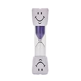 Welecom 1PC Lovely 2-3 Minute Hourglass Kids Toothbrush Timer Smiley Sand Egg Timer Gift