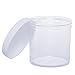 Clear Plastic Storage Jars 6oz (12 Pack) - Air Tight Container, Refillable Organizer Container with White Lids, Perfect for Makeup, DIY Crafts, Gifts, Spices, Durable &Versatile Organizer, Gift