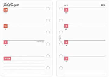 '2018/2019 Ring Planner and Organizer – Coloured – Pocket Calendar "Lines – 81x120 mm – 1 Week on 2 Pages