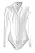 Soojun Women's Long Sleeve Easy Care Work Bodysuit Shirt