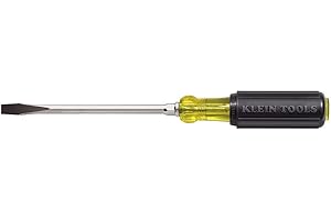 Klein Tools 602-6 5/16-Inch Keystone Tip Screwdriver, 6-Inch Heavy Duty Round Shank with Cushion Grip Handle