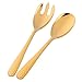Gold-Plated Stainless Steel Salad Serving Set, 2-Piece Spoon Fork Flatware Set