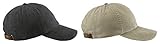 Adams 6-Panel Low-Profile Washed Pigment-Dyed Caps Set_black / khaki_One Size