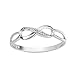 CloseoutWarehouse Cubic Zirconia Designer Aura Infinity Ring Sterling Silver (Comes in Colors)