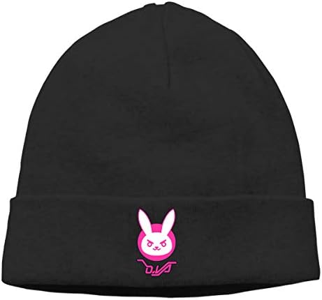 Women's & Men's Knitted Hat D.Va Bunny Cap Knit Hat Black
